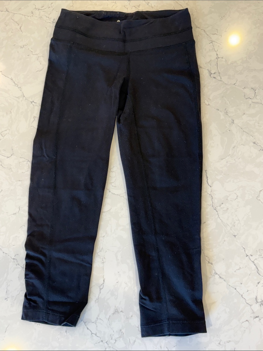 Black Cropped Athletic Leggings